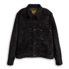 Y'2 Leather Horse Roughout WWII Jean Jacket Black-Leather Jacket-Clutch Cafe-selvage denim-selfedge denim