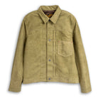 Y'2 Leather Horse Roughout WWII Jean Jacket Khaki-Leather Jacket-Clutch Cafe-selvage denim-selfedge denim