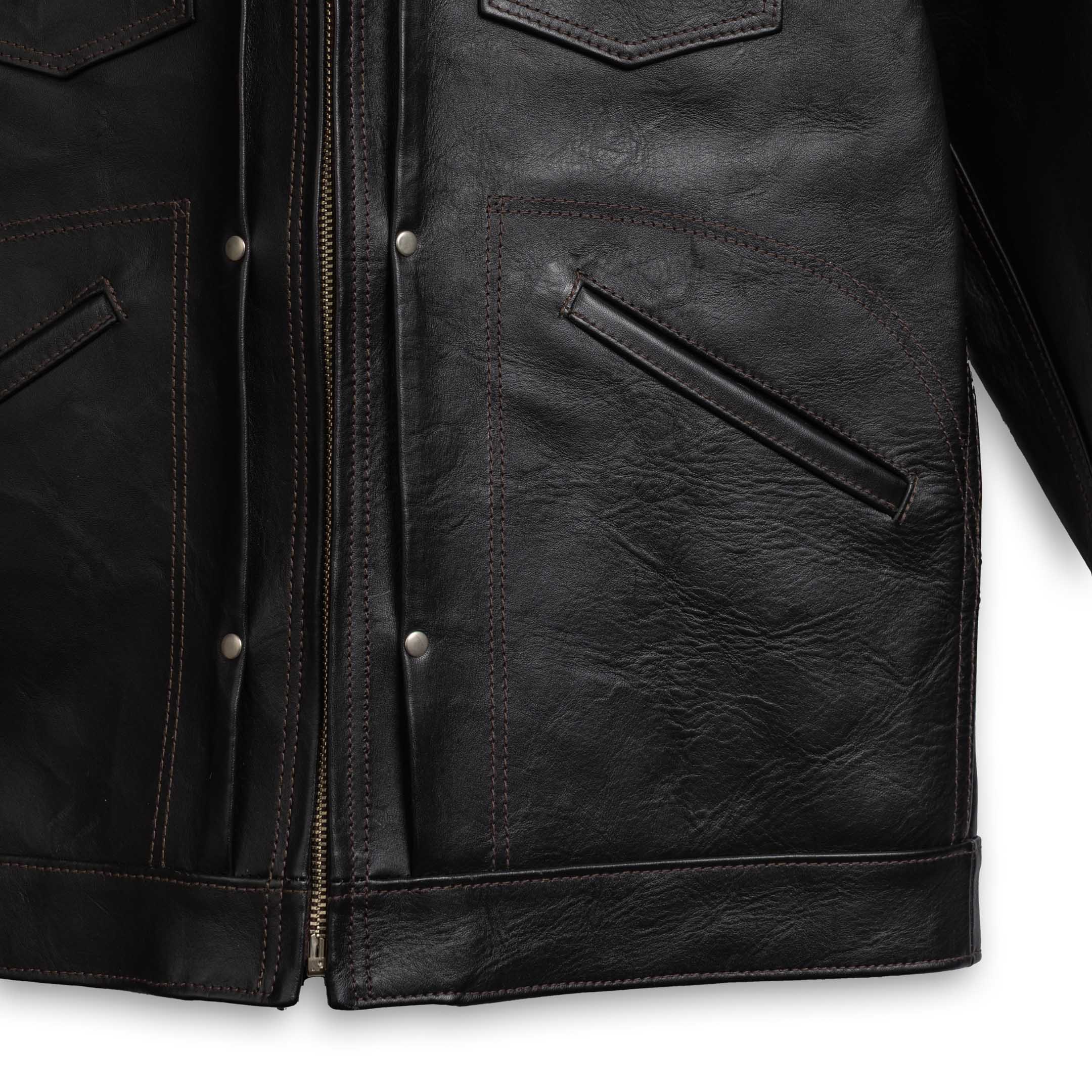 Y'2 Leather Iron Tanned Horse 60's Jean Jacket Black – Clutch Cafe
