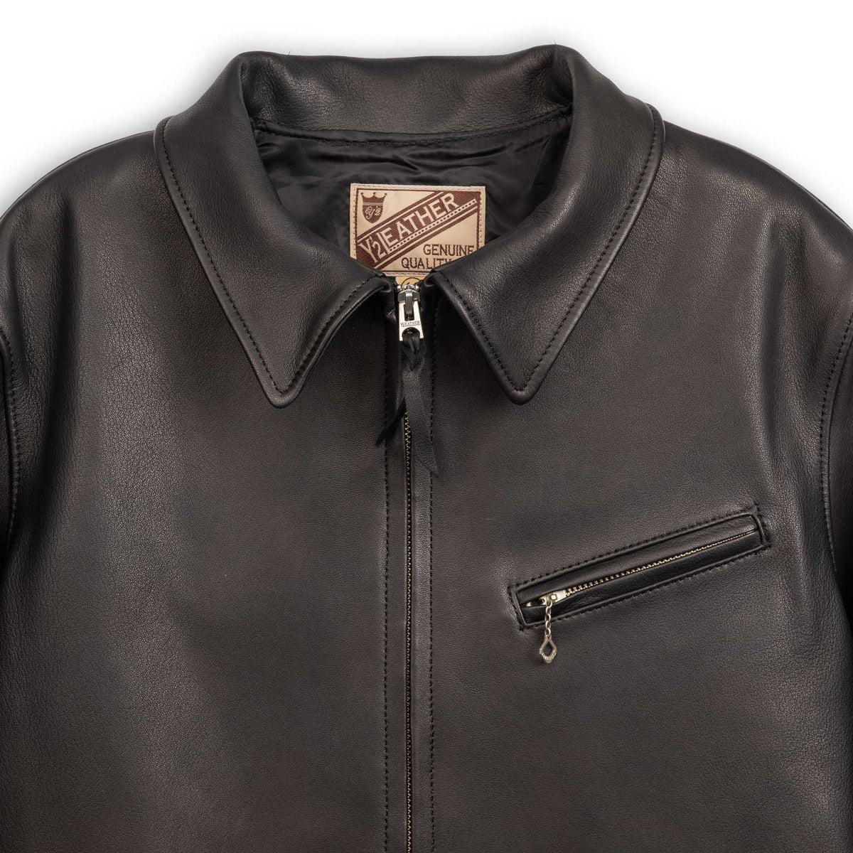 Y'2 Leather SPR-45 Sheepskin Single Jacket Black-Leather Jacket-Clutch Cafe