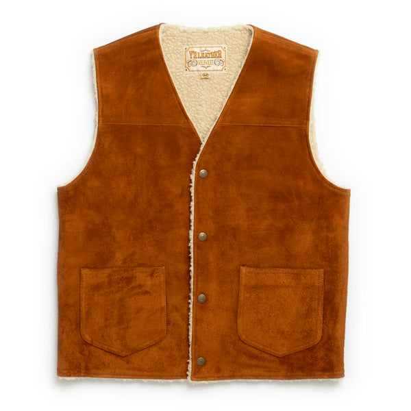 Y'2 Leather Steer Roughout Wool Boa Vest Camel-Leather Jacket-Clutch Cafe