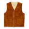 Y'2 Leather Steer Roughout Wool Boa Vest Camel-Leather Jacket-Clutch Cafe