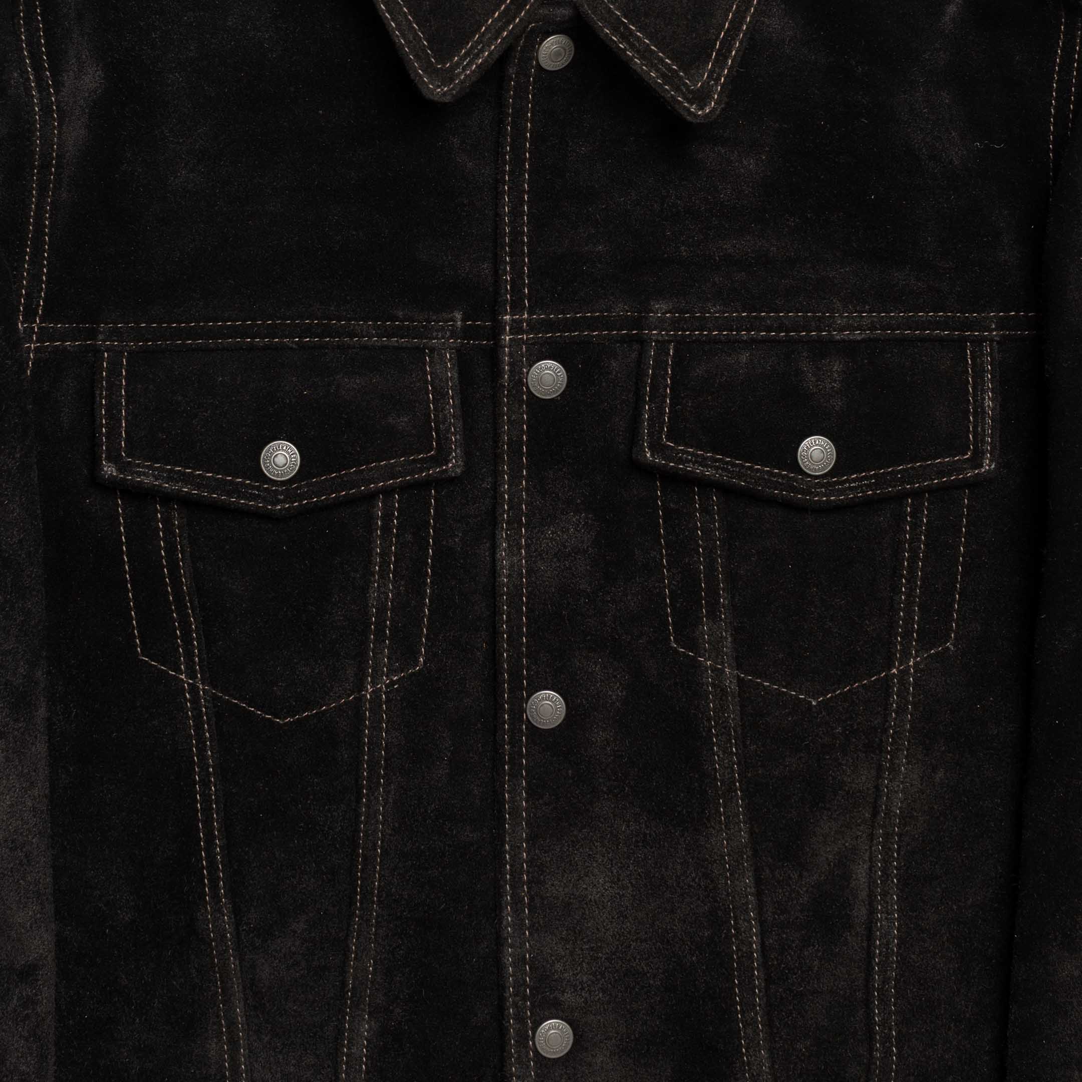 Y'2 Leather TB-139 3rd Type Jean Jacket Black-Leather Jacket-Clutch Cafe-selvage denim-selfedge denim