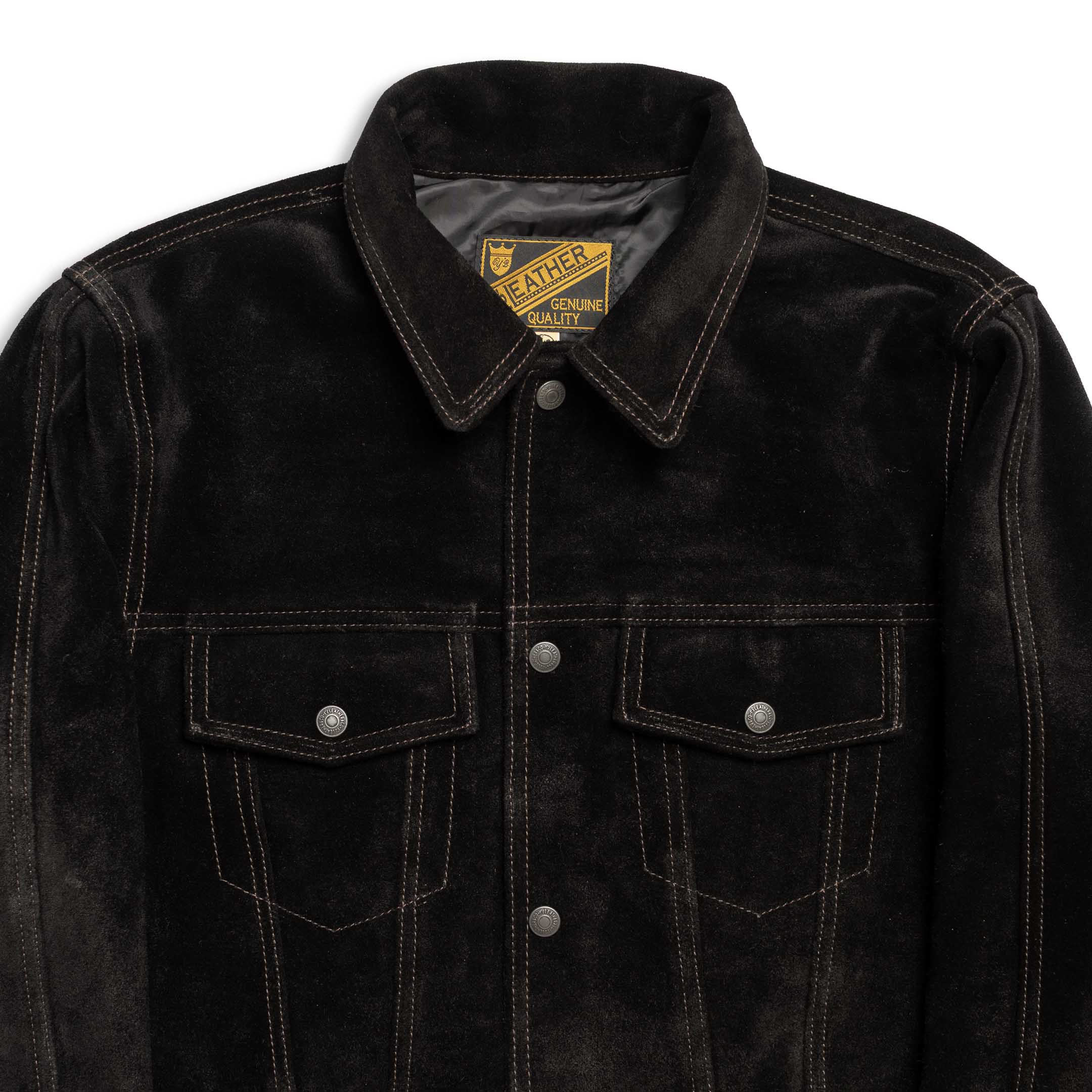 Y'2 Leather TB-139 3rd Type Jean Jacket Black-Leather Jacket-Clutch Cafe-selvage denim-selfedge denim