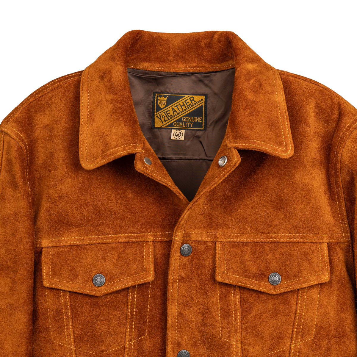 Y'2 Leather TB-139 3rd Type Jean Jacket Camel-Leather Jacket-Clutch Cafe