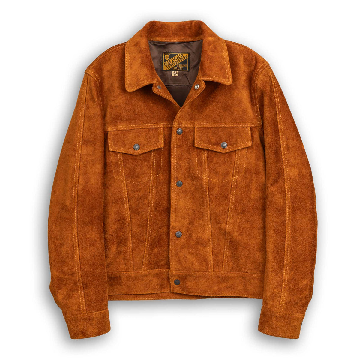 Y'2 Leather TB-139 3rd Type Jean Jacket Camel-Leather Jacket-Clutch Cafe