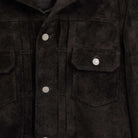 Y'2 Leather TB-141 Steer Roughout 2nd Type Jean Jacket Black-Leather Jacket-Clutch Cafe