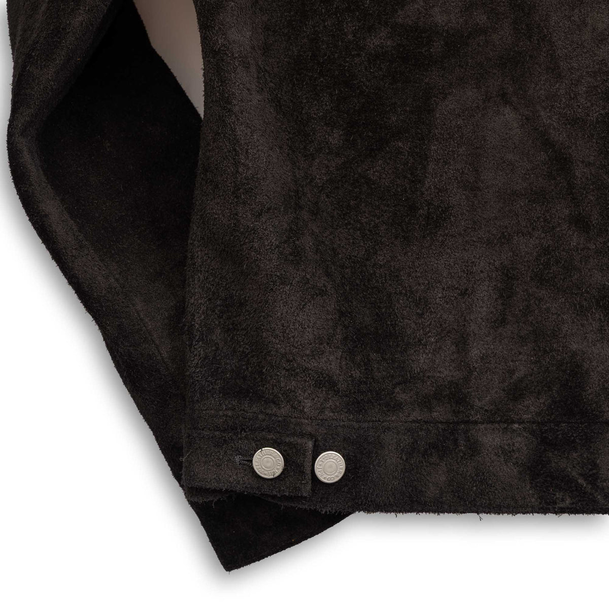 Y'2 Leather TB-141 Steer Roughout 2nd Type Jean Jacket Black-Leather Jacket-Clutch Cafe