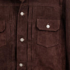 Y'2 Leather TB-141 Steer Roughout 2nd Type Jean Jacket Brown-Leather Jacket-Clutch Cafe