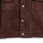 Y'2 Leather TB-141 Steer Roughout 2nd Type Jean Jacket Brown-Leather Jacket-Clutch Cafe