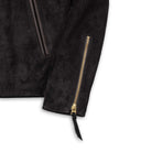 Y'2 Leather TR-64 Single Riders Jacket Steer Roughout Black-Leather Jacket-Clutch Cafe