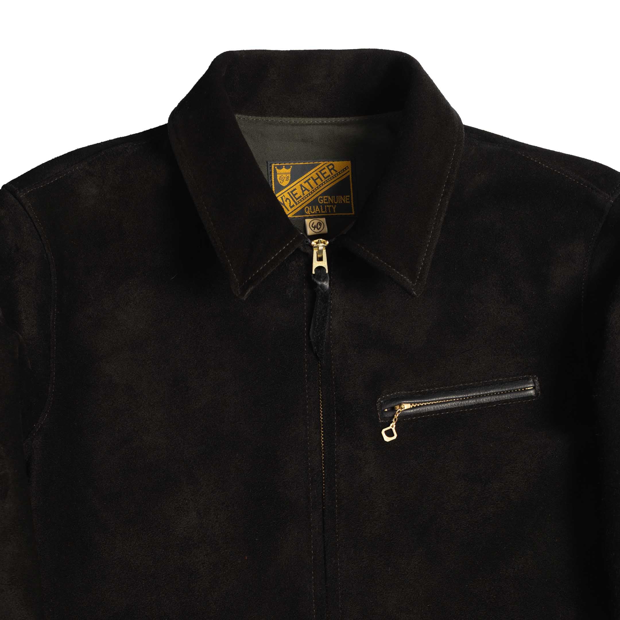 Y'2 Leather TR-65 Steer Roughout Single Riders Jacket Black