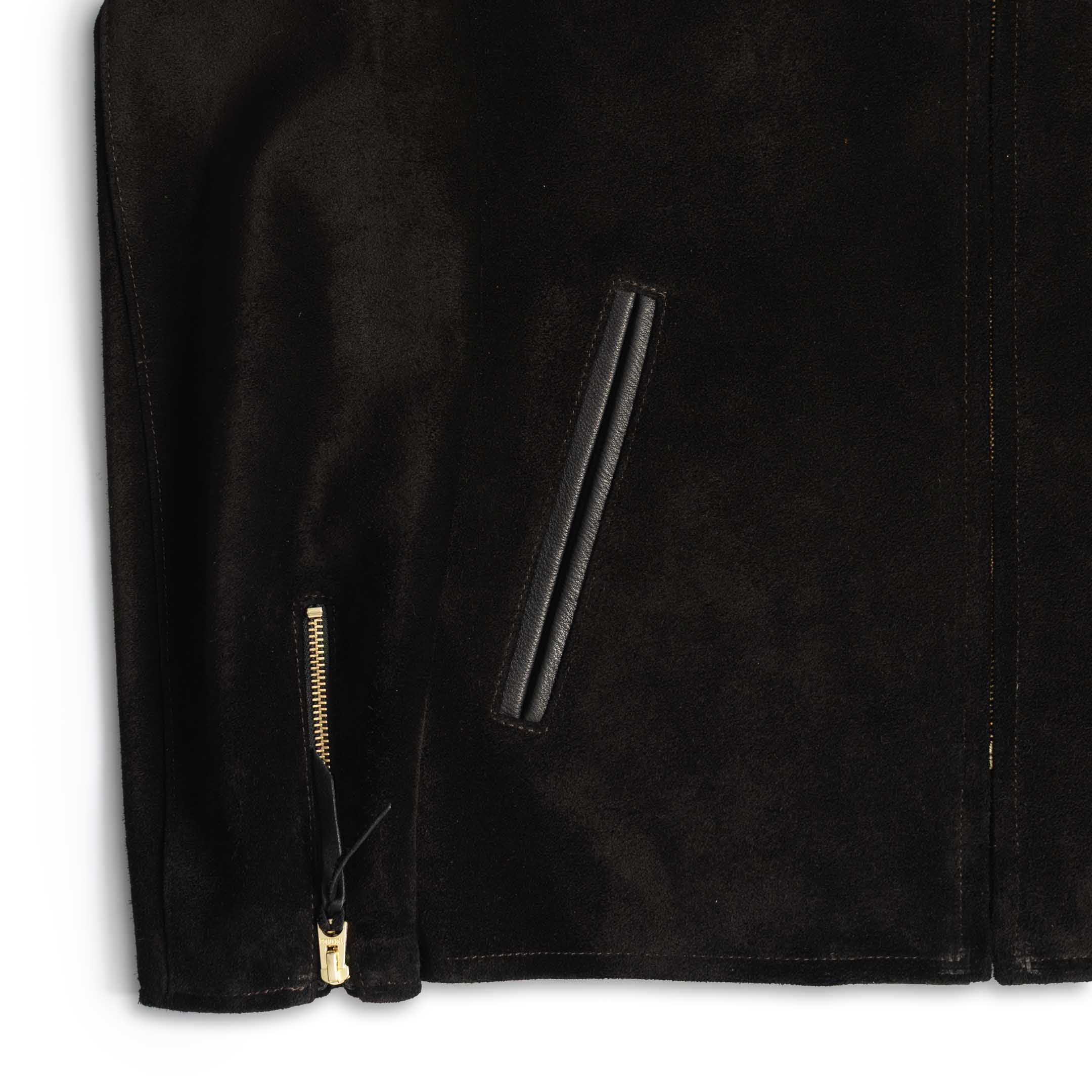 Y'2 Leather TR-65 Steer Roughout Single Riders Jacket Black-Leather Jacket-Clutch Cafe