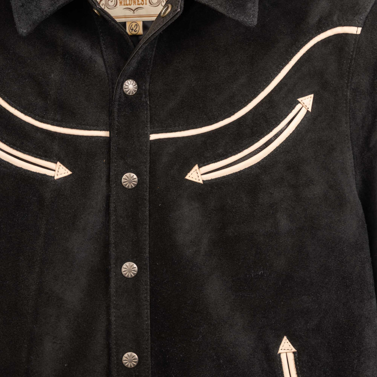 Y'2 Leather WJ-04 Steer Roughout Western Jacket Black-Leather Jacket-Clutch Cafe