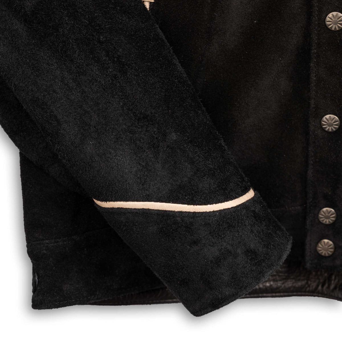 Y'2 Leather WJ-04 Steer Roughout Western Jacket Black-Leather Jacket-Clutch Cafe