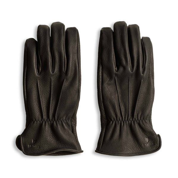 Y'2 Leather YG-01 Deerskin Leather Gloves Black-Gloves-Clutch Cafe