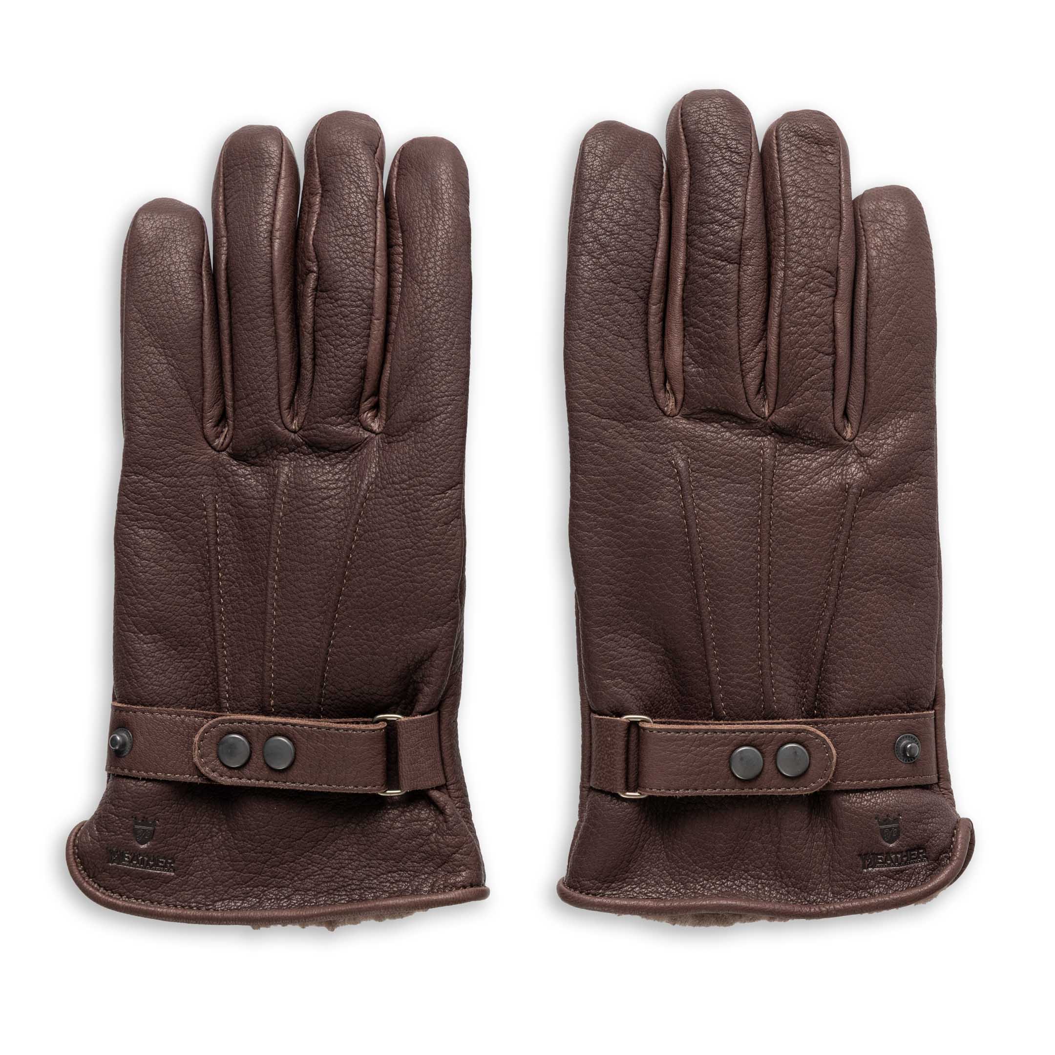 Y'2 Leather YG-03 Deerskin Leather Long Gloves Brown-Gloves-Clutch Cafe