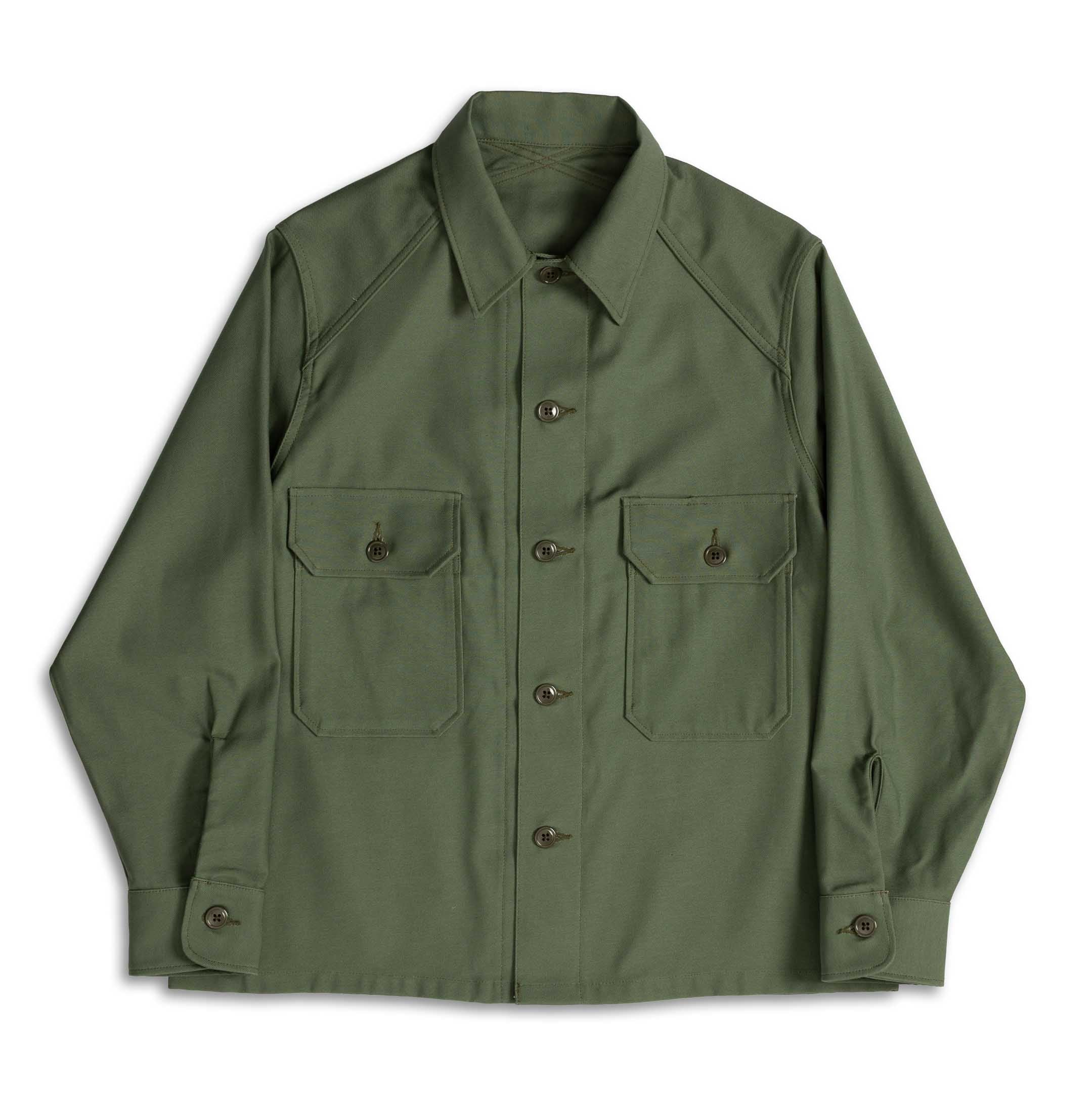 Yankshire 1952 Field Shirt Vintage Sateen Olive-Shirt-Clutch Cafe
