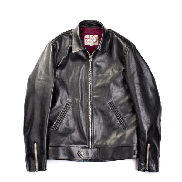 Addict AD 01 Horsehide Leather Jacket Black Clutch Cafe