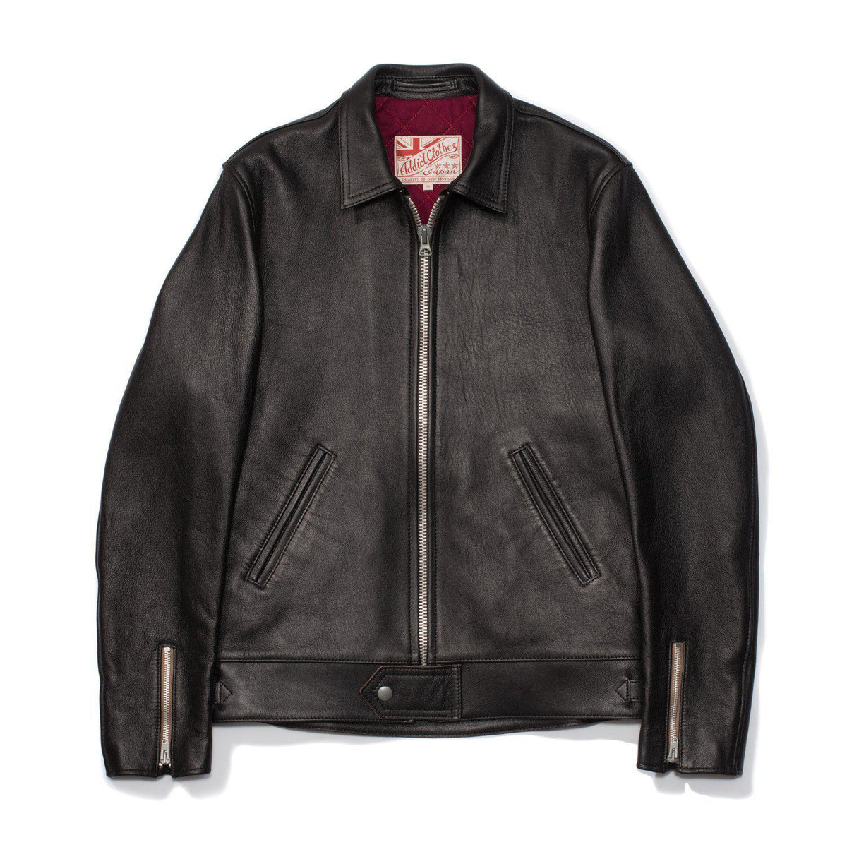 Addict AD-01 Sheepskin Leather Jacket Black – Clutch Cafe