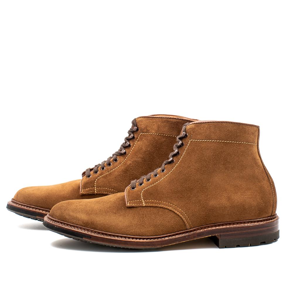 Alden Plain Toe Boot Snuff Calf Suede 4511HC-Boots-Clutch Cafe