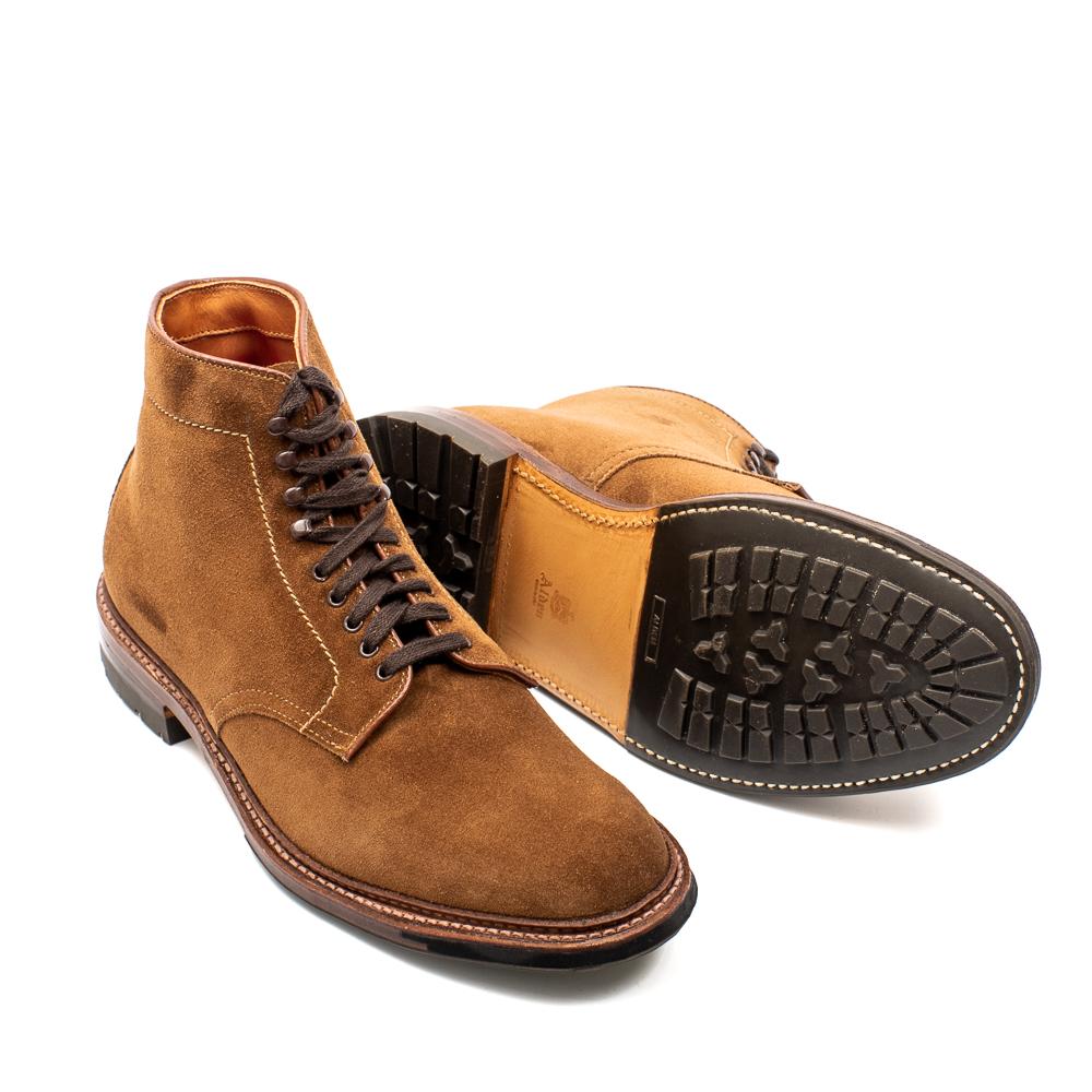 Alden Plain Toe Boot Snuff Calf Suede 4511HC-Boots-Clutch Cafe