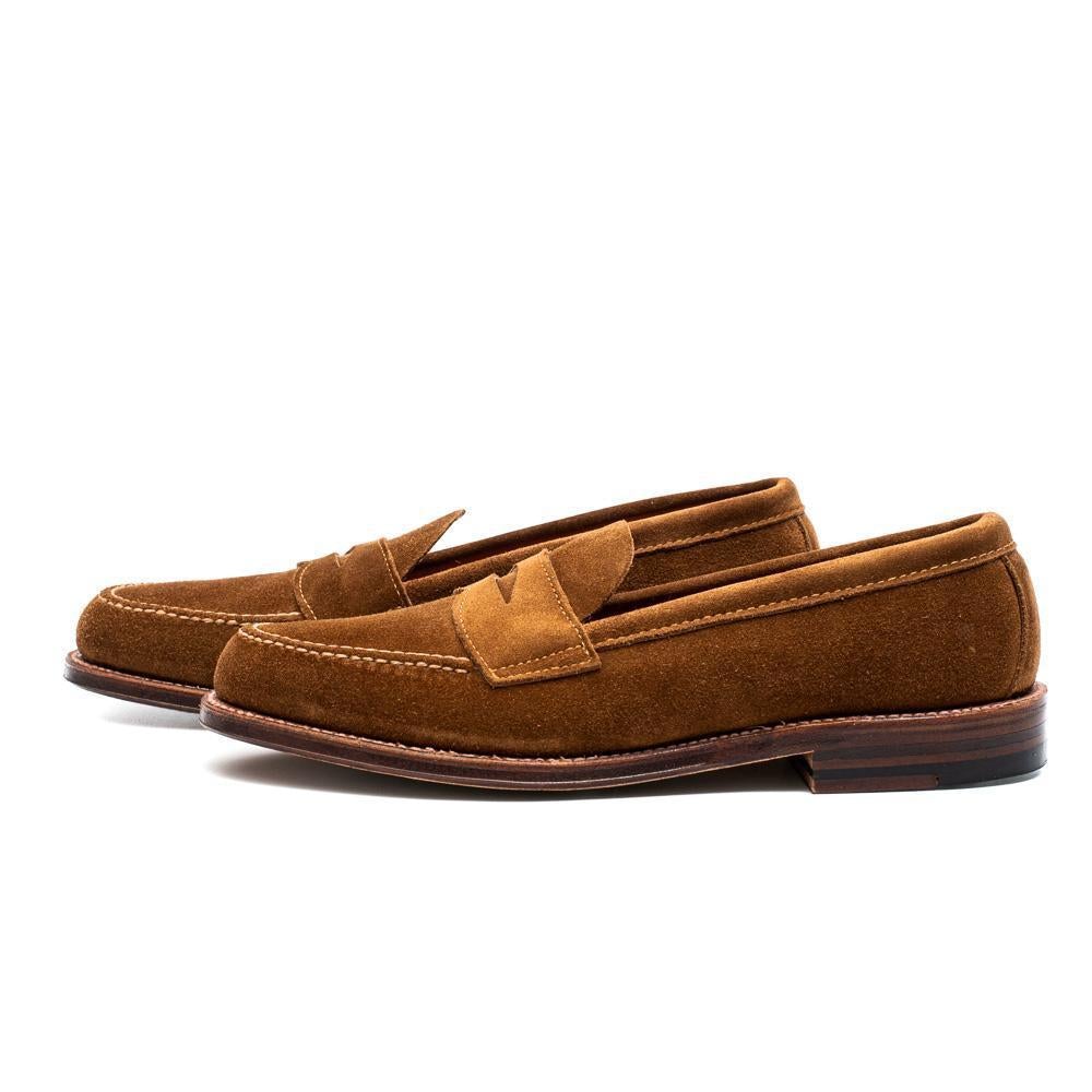 Alden Unlined Penny Loafer Snuff Suede 6243F-loafer-Clutch Cafe