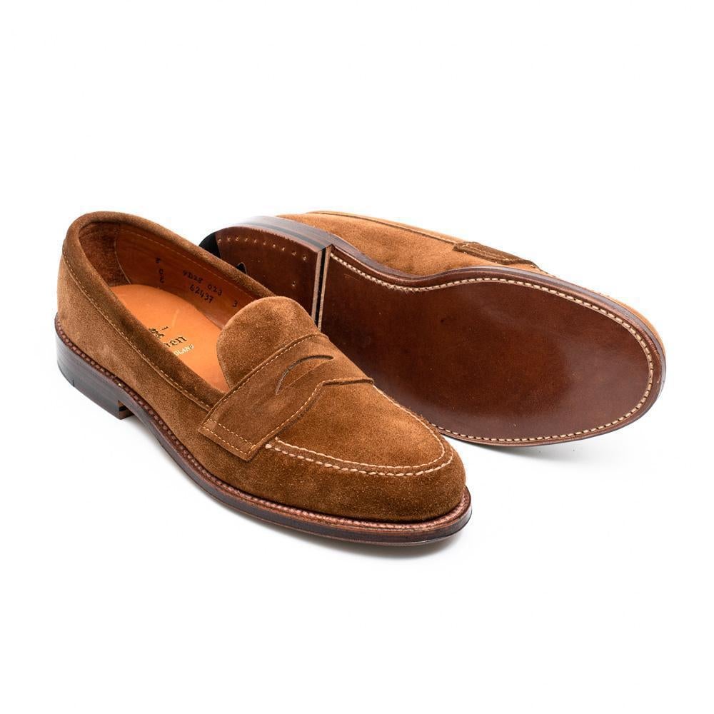 Alden Unlined Penny Loafer Snuff Suede 6243F-loafer-Clutch Cafe