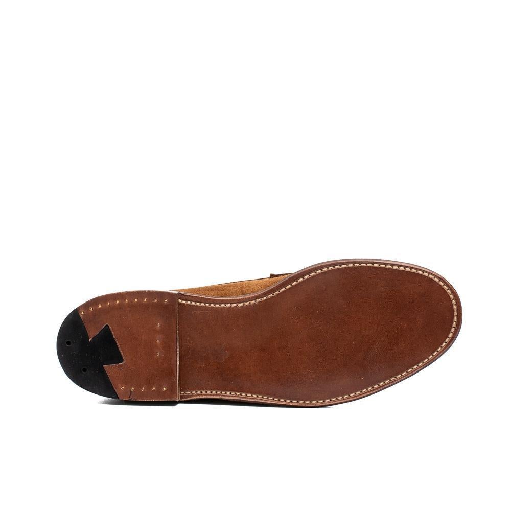 Alden Unlined Penny Loafer Snuff Suede 6243F-loafer-Clutch Cafe