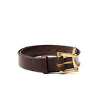 Allevol 1 1/4 Quick Release Belt Chestnut x Brass-Belt-Clutch Cafe