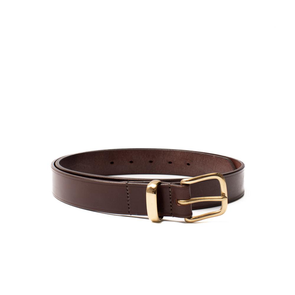 Allevol Broughton Belt Chestnut x Brass-Belt-Clutch Cafe