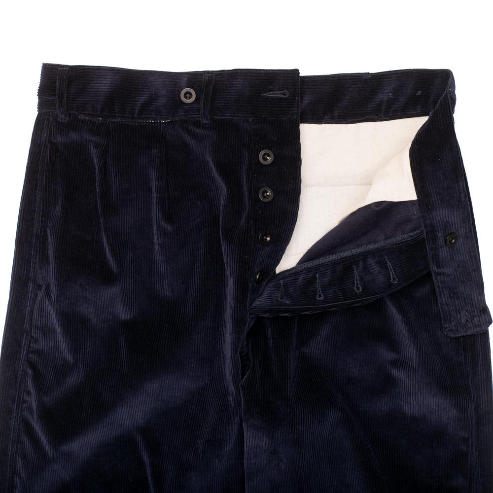 Allevol Brunell Brisbane Moss Corduroy Dark Navy-Trousers-Clutch Cafe