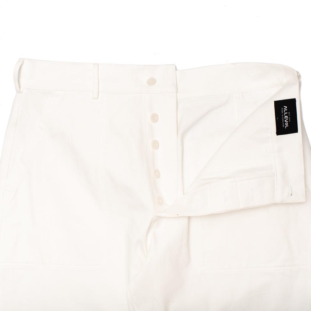 Allevol Ernest Utility Trousers Brilliant White-Trousers-Clutch Cafe