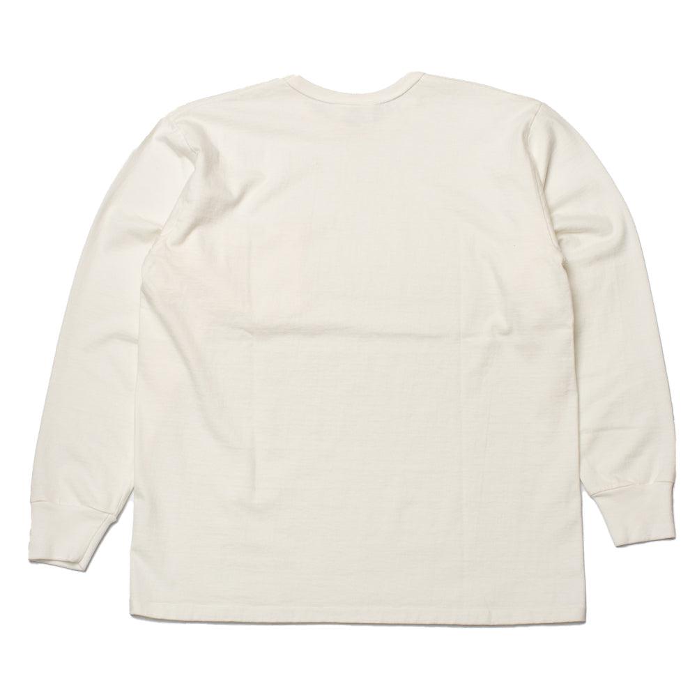 Allevol Heavy Duty Crew Neck Square Pocket L/S T-shirt White-T-Shirt-Clutch Cafe