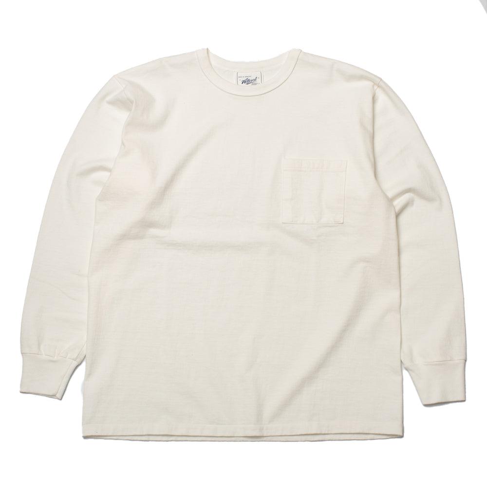 Allevol Heavy Duty Crew Neck Square Pocket L/S T-shirt White-T-Shirt-Clutch Cafe