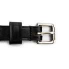 Allevol Narrow Belt Black x Nickel-Belt-Clutch Cafe