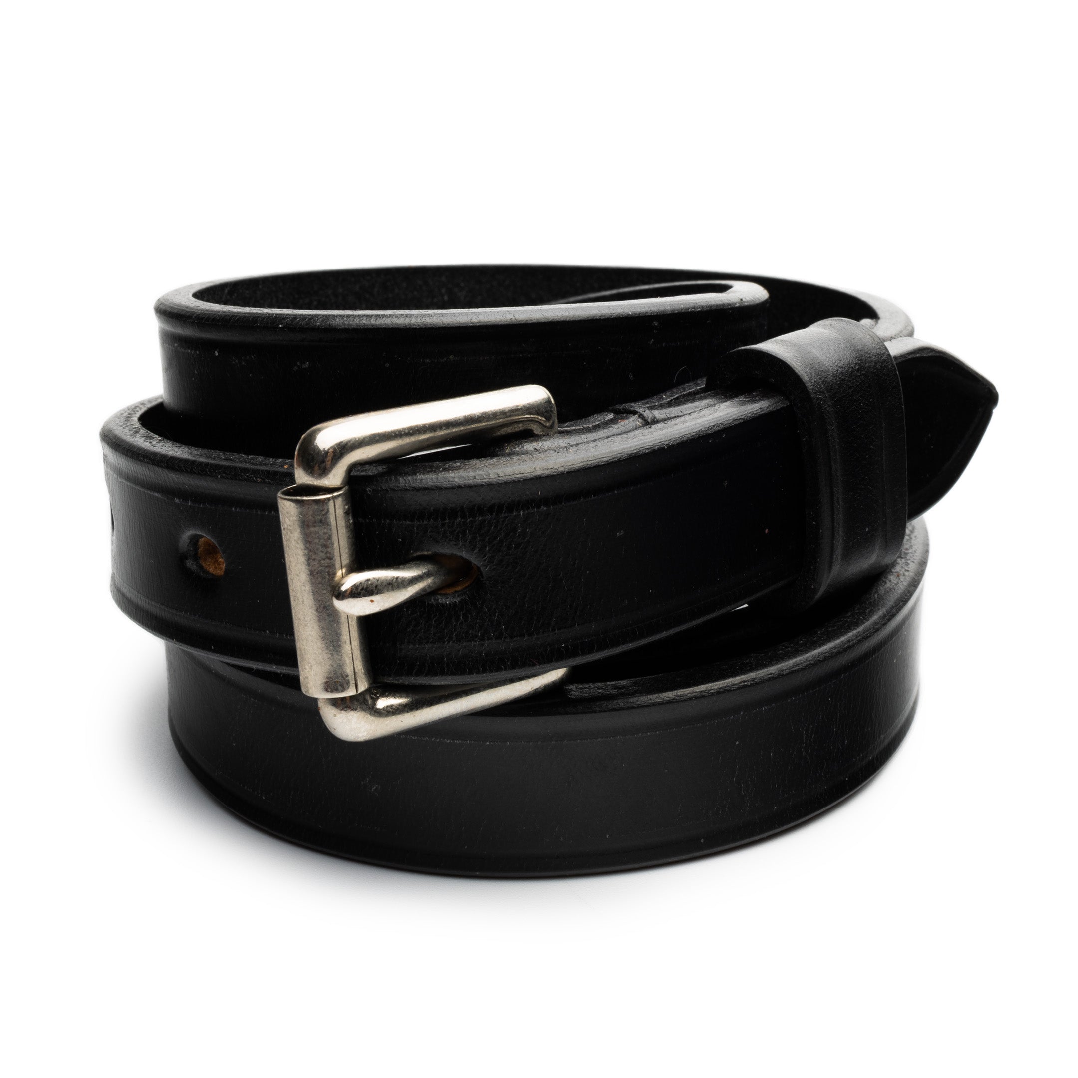 Allevol Narrow Belt Black x Nickel-Belt-Clutch Cafe