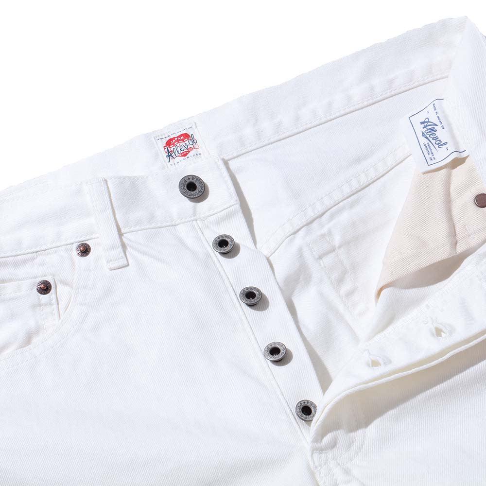 Allevol 'Roku Roku' 66 Denim Jean White-Jean-Clutch Cafe-selvage denim-selfedge denim