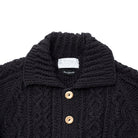 Allevol x Inverallan Cable Knit Cardigan 3A Black, Clutch Cafe London