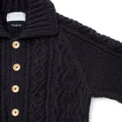 Allevol x Inverallan Cable Knit Cardigan 3A Black, Clutch Cafe London