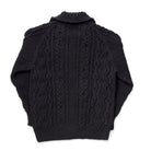 Allevol x Inverallan Cable Knit Cardigan 3A Black, Clutch Cafe London