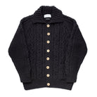 Allevol x Inverallan Cable Knit Cardigan 3A Black, Clutch Cafe London