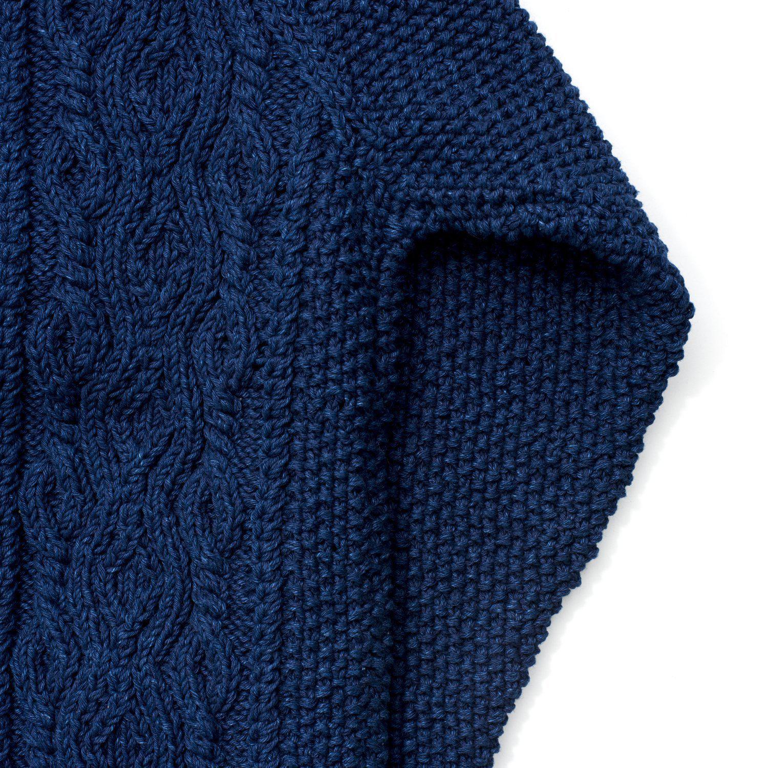 Allevol x Inverallan Cable Knit Cardigan 3A Indigo, Clutch Cafe London