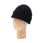 Allevol x Inverallan Cable Knit Cotton Beanie 22F Black-Accessory-Clutch Cafe