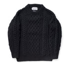 Allevol x Inverallan Cable Knit Crew 1A Black, Clutch Cafe London