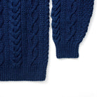Allevol x Inverallan Cable Knit Crew 1A Indigo-Knitwear-Clutch Cafe