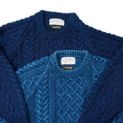 Allevol x Inverallan Cable Knit Crew 1A Indigo-Knitwear-Clutch Cafe