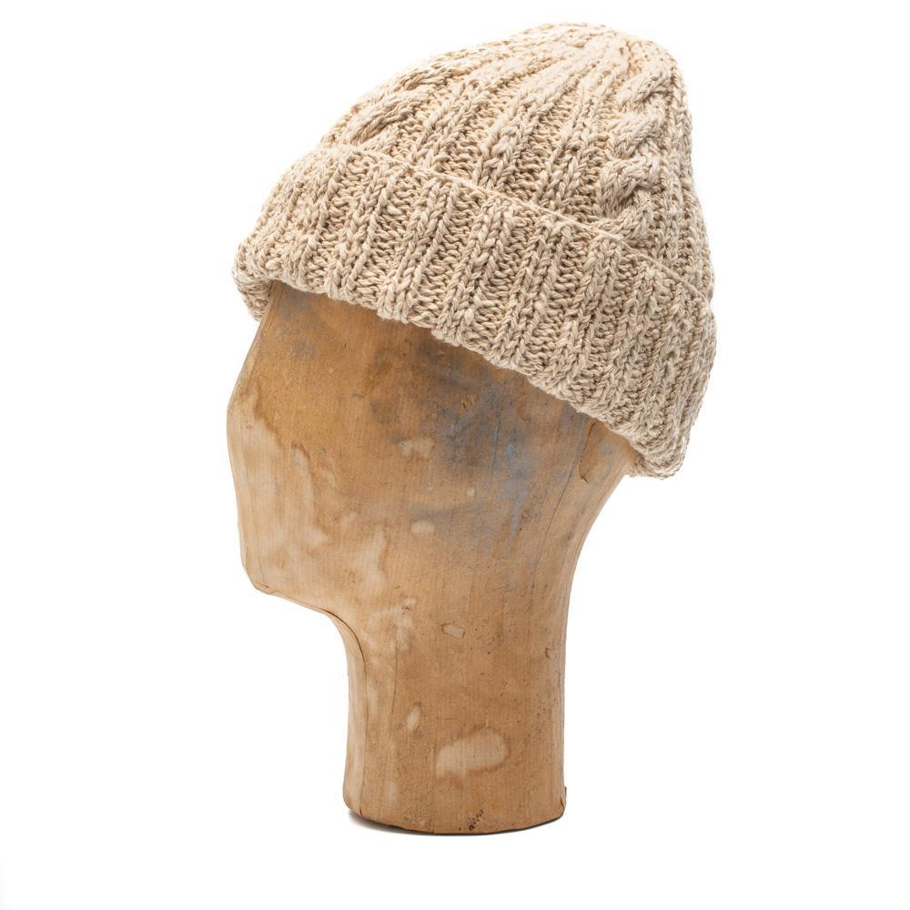 Allevol x Inverallan Cotton×Linen Beanie Natural 22F-Accessory-Clutch Cafe