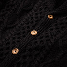 Allevol x Inverallan Shawl Collar Cardigan 6A Indigo Cotton Black-Knitwear-Clutch Cafe