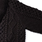 Allevol x Inverallan Shawl Collar Cardigan 6A Indigo Cotton Black-Knitwear-Clutch Cafe